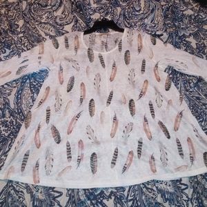 Agate size 1X 3 1/4 sleeve light shirt